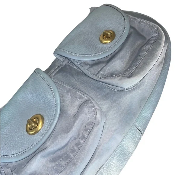 Coach EUC Bluebell Nylon & Leather Cargo Hobo Bag - Picture 11 of 13